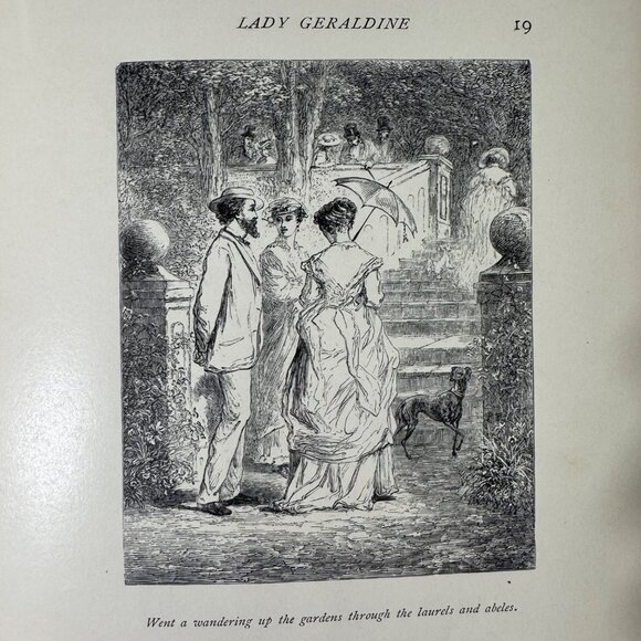 Lady Geraldines Courtship By Elizabeth Barrett Browning 1885 Antique Hardcover B - Picture 7 of 16